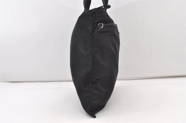 Authentic PRADA Vintage Nylon Tessuto Leather Shoulder Tote Bag Black 2926J