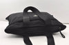 Authentic PRADA Vintage Nylon Tessuto Leather Shoulder Tote Bag Black 2926J