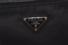 Authentic PRADA Vintage Nylon Tessuto Leather Shoulder Tote Bag Black 2926J