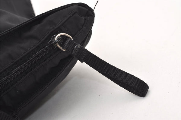 Authentic PRADA Vintage Nylon Tessuto Leather Shoulder Tote Bag Black 2926J