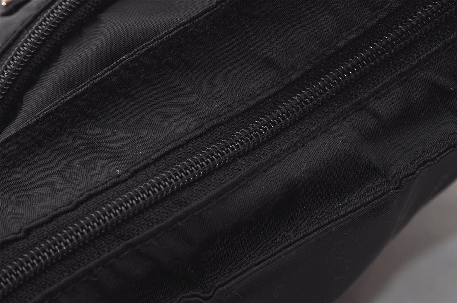Authentic PRADA Vintage Nylon Tessuto Leather Shoulder Tote Bag Black 2926J