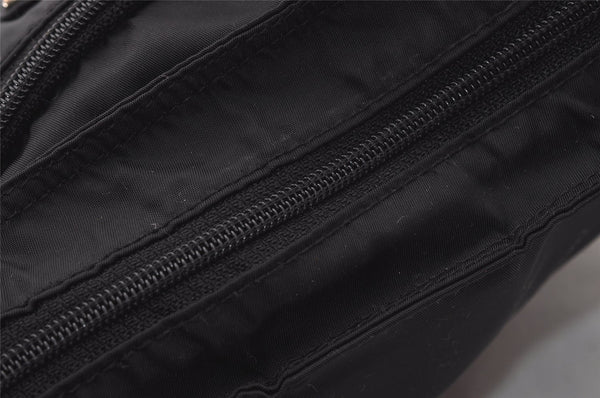 Authentic PRADA Vintage Nylon Tessuto Leather Shoulder Tote Bag Black 2926J