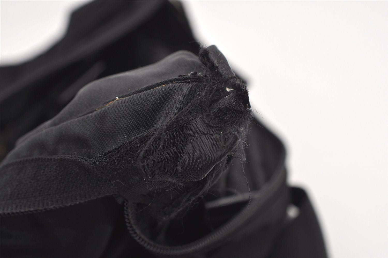 Authentic PRADA Vintage Nylon Tessuto Leather Shoulder Tote Bag Black 2926J