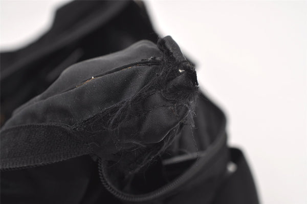 Authentic PRADA Vintage Nylon Tessuto Leather Shoulder Tote Bag Black 2926J