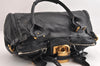 Authentic Chloe Vintage Paddington Leather Shoulder Hand Bag Black 2928M
