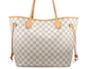 Authentic Louis Vuitton Damier Azur Neverfull MM Tote Bag N51107 LV 2929K