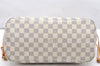 Authentic Louis Vuitton Damier Azur Neverfull MM Tote Bag N51107 LV 2929K