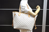 Authentic Louis Vuitton Damier Azur Neverfull MM Tote Bag N51107 LV 2929K