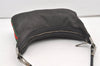 Authentic GUCCI Web Sherry Line Shoulder Bag Canvas Leather 01233 Black 2931J