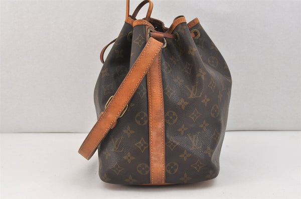 Authentic Louis Vuitton Monogram Petit Noe M42226 Shoulder Drawstring Bag 2931K