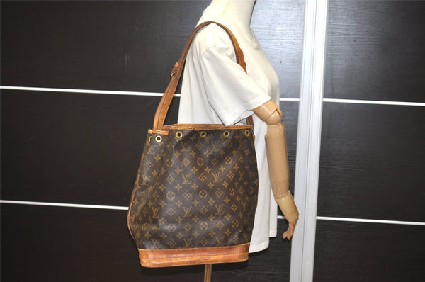 Authentic Louis Vuitton Monogram Noe Shoulder Drawstring Bag M42224 LV 2933I