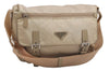 Authentic PRADA Nylon Tessuto Leather Shoulder Cross Body Bag Purse Beige 2933J