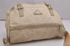 Authentic PRADA Nylon Tessuto Leather Shoulder Cross Body Bag Purse Beige 2933J