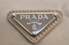 Authentic PRADA Nylon Tessuto Leather Shoulder Cross Body Bag Purse Beige 2933J