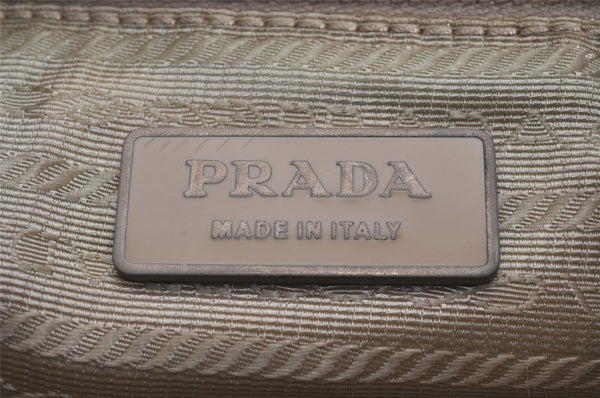 Authentic PRADA Nylon Tessuto Leather Shoulder Cross Body Bag Purse Beige 2933J