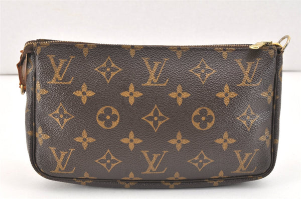 Authentic Louis Vuitton Monogram Pochette Accessoires Pouch M51980 LV 2933K
