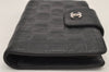 Authentic CHANEL Icon Line Calf Skin CC Bifold Long Wallet Purse Black 2934K