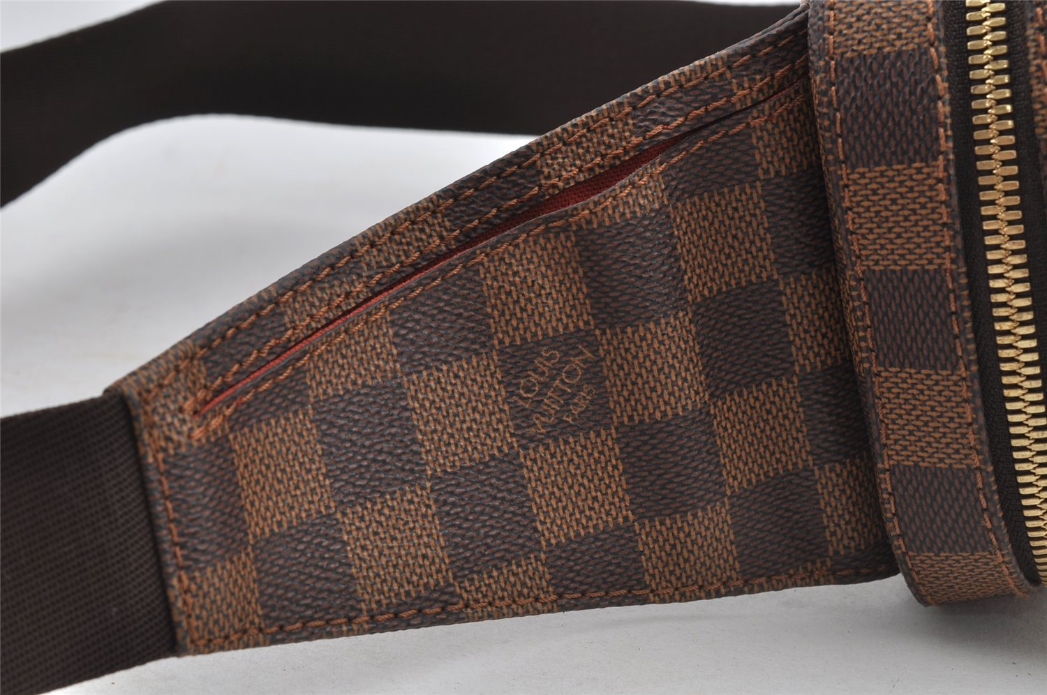 Authentic Louis Vuitton Damier Geronimos Waist Body Bag N51994 LV 2935J