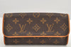 Authentic Louis Vuitton Monogram Pochette Twin PM Shoulder Bag M51854 LV 2935K