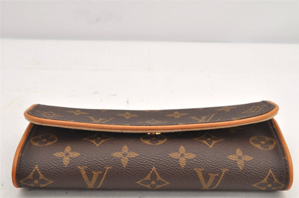 Authentic Louis Vuitton Monogram Pochette Twin PM Shoulder Bag M51854 LV 2935K