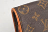 Authentic Louis Vuitton Monogram Pochette Twin PM Shoulder Bag M51854 LV 2935K
