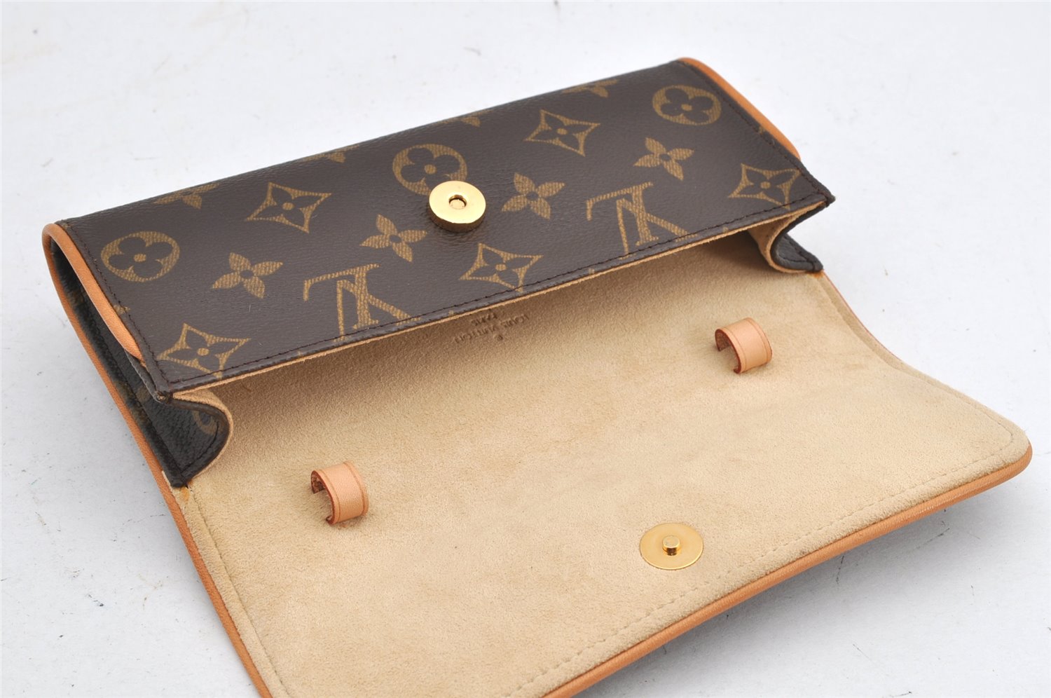 Authentic Louis Vuitton Monogram Pochette Twin PM Shoulder Bag M51854 LV 2935K