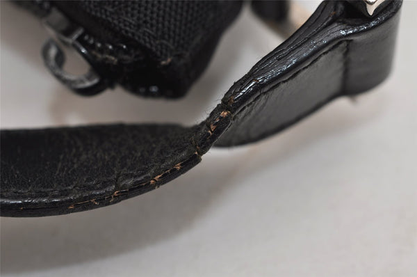 Authentic GUCCI Vintage Shoulder Bag Purse Nylon Leather Black Junk 2937J