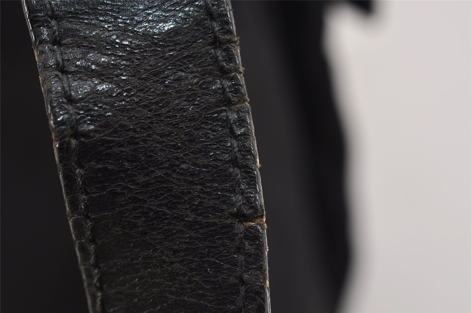 Authentic GUCCI Vintage Shoulder Bag Purse Nylon Leather Black Junk 2937J