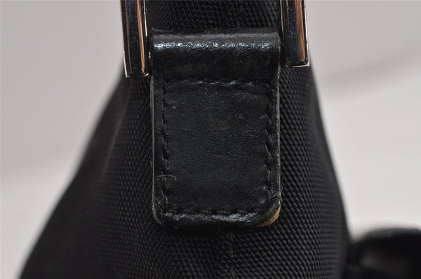 Authentic GUCCI Vintage Shoulder Bag Purse Nylon Leather Black Junk 2937J