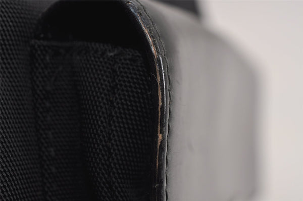 Authentic GUCCI Vintage Shoulder Bag Purse Nylon Leather Black Junk 2937J