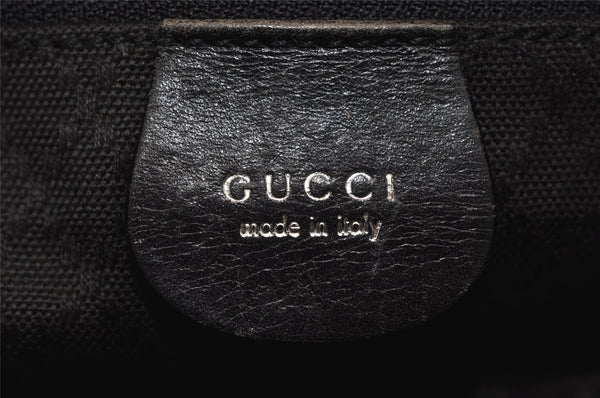 Authentic GUCCI Vintage Shoulder Bag Purse Nylon Leather Black Junk 2937J