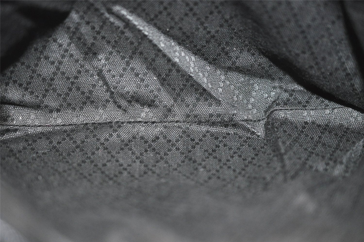 Authentic GUCCI Vintage Shoulder Bag Purse Nylon Leather Black Junk 2937J