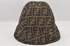 Authentic FENDI Zucca Vintage Bucket Hat Cap Nylon Brown 2937K