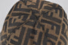 Authentic FENDI Zucca Vintage Bucket Hat Cap Nylon Brown 2937K