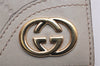 Authentic GUCCI New Britt Guccissima Card Case GG Leather 233184 White 2938J