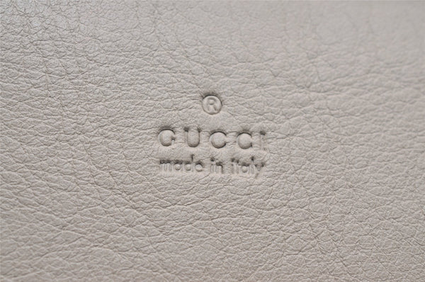 Authentic GUCCI New Britt Guccissima Card Case GG Leather 233184 White 2938J