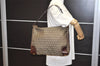 Authentic FENDI Zucchino Vintage Shoulder Hand Bag Canvas Leather Brown 2939J