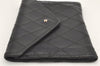 Authentic CHANEL Calf Skin Bicolore Vintage Coin Card Case Purse Black CC 2939K