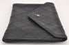 Authentic CHANEL Calf Skin Bicolore Vintage Coin Card Case Purse Black CC 2939K