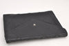 Authentic CHANEL Calf Skin Bicolore Vintage Coin Card Case Purse Black CC 2939K