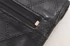 Authentic CHANEL Calf Skin Bicolore Vintage Coin Card Case Purse Black CC 2939K
