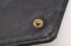 Authentic CHANEL Calf Skin Bicolore Vintage Coin Card Case Purse Black CC 2939K