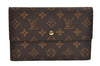 Authentic Louis Vuitton Monogram Pochette Pass Pole M60135 Trifold Wallet 2940J