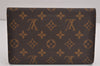 Authentic Louis Vuitton Monogram Pochette Pass Pole M60135 Trifold Wallet 2940J