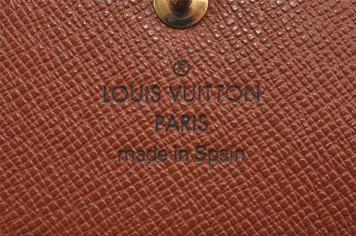 Authentic Louis Vuitton Monogram Pochette Pass Pole M60135 Trifold Wallet 2940J