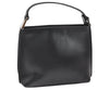 Authentic GUCCI Vintage Hand Bag Purse Leather Black 2941K