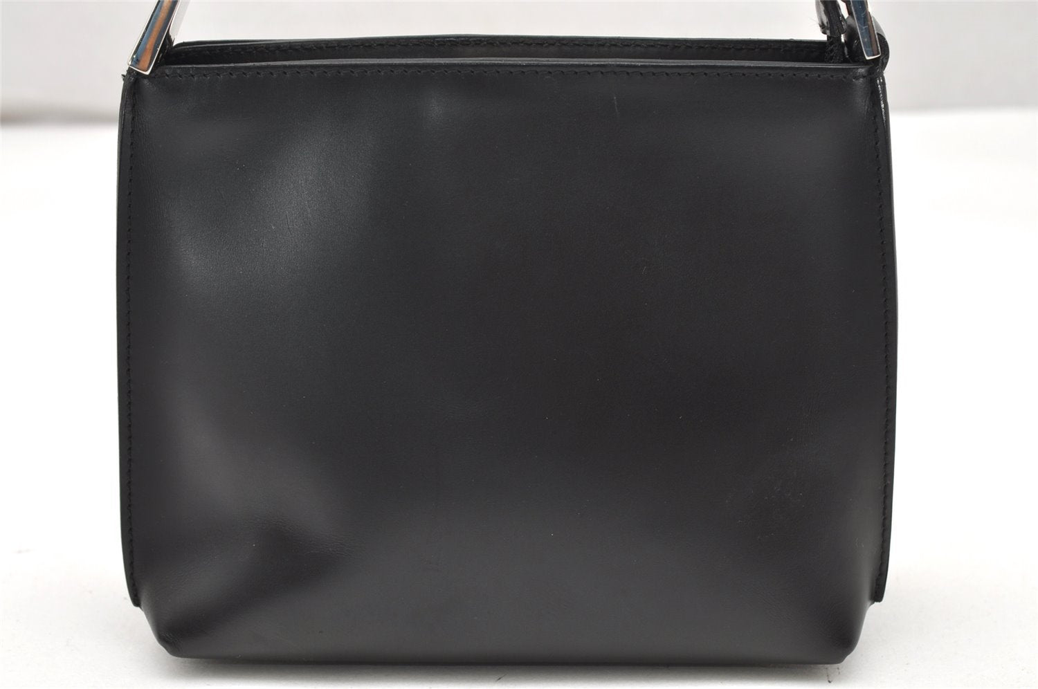 Authentic GUCCI Vintage Hand Bag Purse Leather Black 2941K