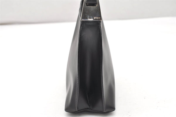 Authentic GUCCI Vintage Hand Bag Purse Leather Black 2941K