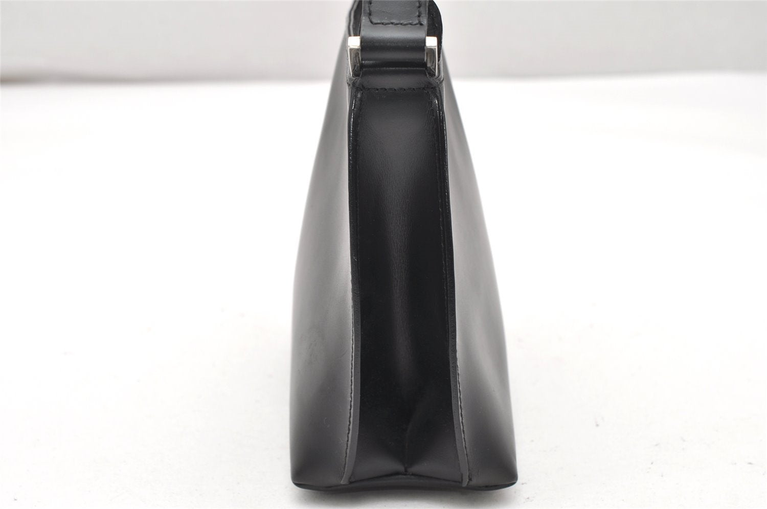 Authentic GUCCI Vintage Hand Bag Purse Leather Black 2941K