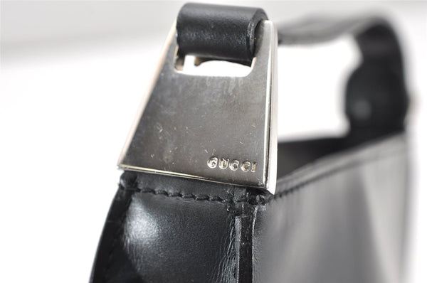 Authentic GUCCI Vintage Hand Bag Purse Leather Black 2941K